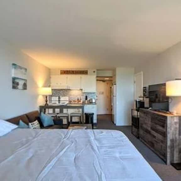 Cute Cedar Lodge Studio with Balcony & Lake Views! - Image 1